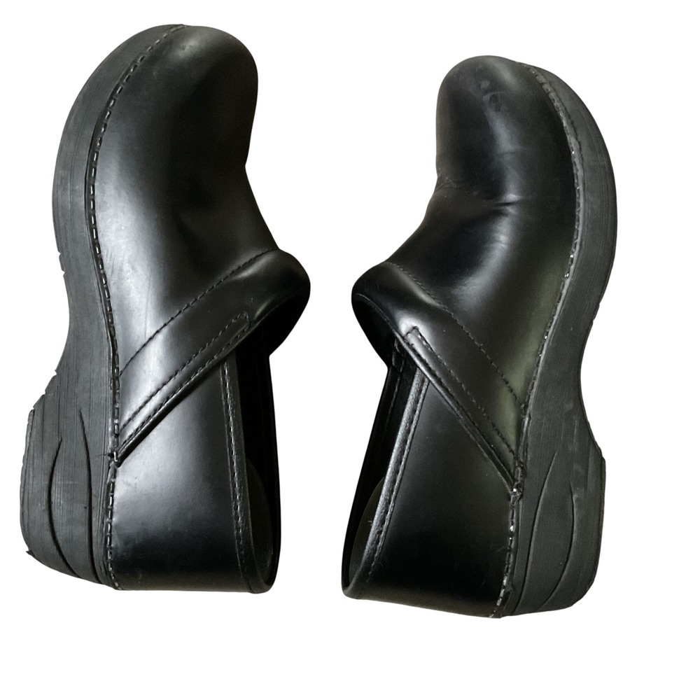 Dansko XP 2.0 Black Leather Professional Clogs Shoes Womens Size 38